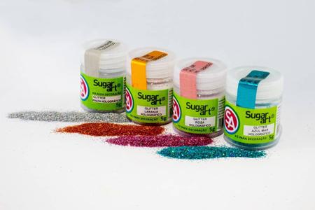 Imagem de Glitter Comestível Para Confeitar SugarArt 5 unidades