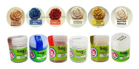 Imagem de Glitter Comestível Para Confeitar SugarArt 5 unidades