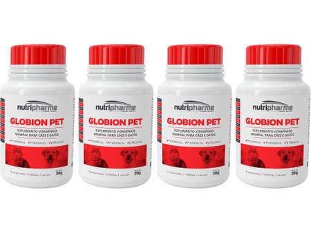 Imagem de Globion Pet 30 Comprimidos - Nutripharme - 4 Unidades