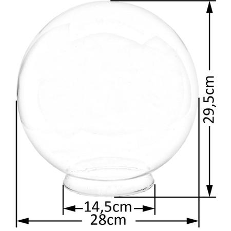 Imagem de Globo de Vidro Leitoso Esférico com Colar 15 x 28