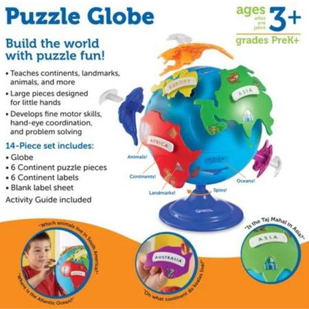 Globo quebra-cabeca - puzzle globe 3a+ - learning resources Imagem de Globo quebra-cabeca - puzzle globe 3a+ - learning resources
