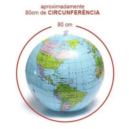 Imagem de Globo Terrestre Inflável Planisfério  36 Cm Altura