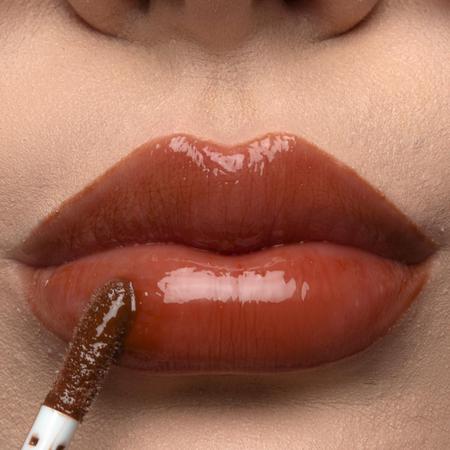 Imagem de Gloss Labial Hidratante Efeito Plump Vizzela Hot Lips Vegano Preenche C/ Brilho e Ácido Hialurônico