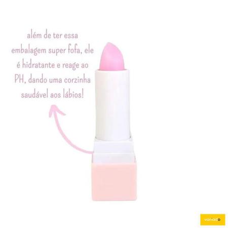 Imagem de Gloss Lip Balm Caixinha Leite Batom Labial Morango Lua&Neve