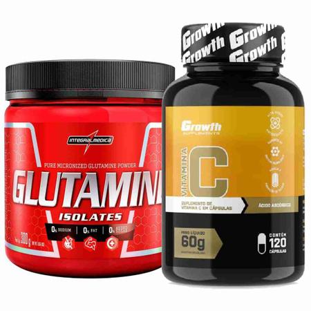 Imagem de Glutamina 300g Integral + Vitamina C 120 Caps Growth