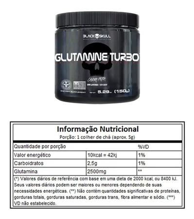 Imagem de Glutamina Turbo Black Skull - 150g