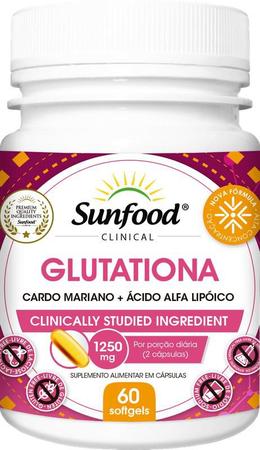 Imagem de Glutationa (Cardo Mariano+Ácido Alfa Lipóico) 60 softgels 1250mg - Sunfood