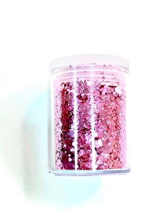 Imagem de GM15-A Glitter Chunky flocado Poliéster Importado resina unha 50gr - BABY PINK