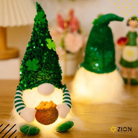 Imagem de Gnomo Duende da Sorte St. Patrick's Day Luz de Led Decoração