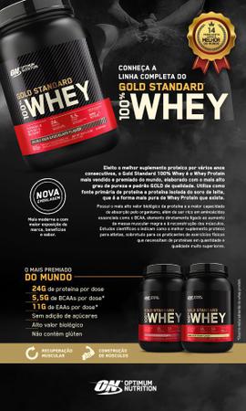 Gold Standard 100% Whey 909g On Sorvete de Baunilha - Optimum Nutrition - Whey Protein - Magazine Luiza