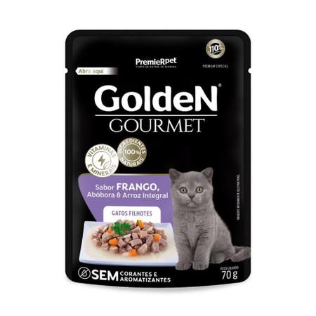 Imagem de Golden Sachê Gourmet Gatos Filhotes Sabor Frango e Abóbora 70g