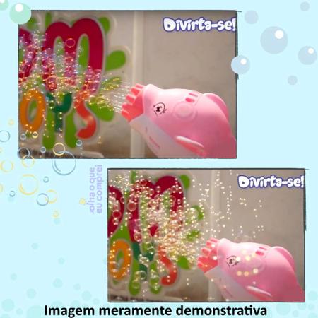 Imagem de Golfinho de Brinquedo Solta Bolinhas de Sabão Automático Rosa