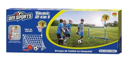 Imagem de Golzinho Trave Futebol Com Cesta De Basquete - Dm Toys