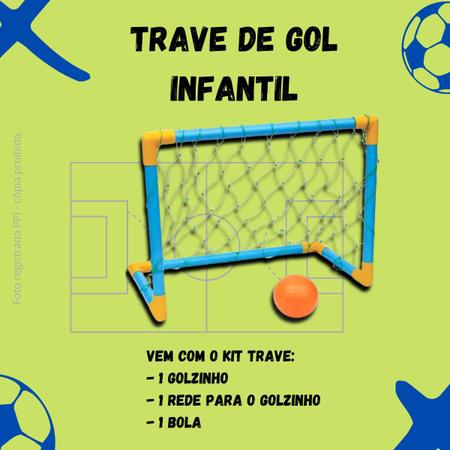 Imagem de Golzinho Trave Futebol Infantil + Cesta De Basquete + Bola