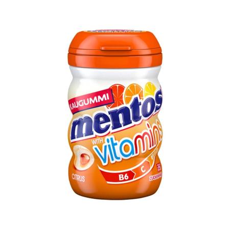 Imagem de Goma De Mascar Citrus Zero Açúcar Mentos Vitamins Pote 48G