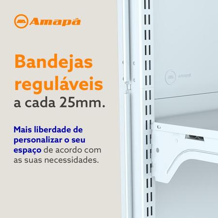 Imagem de Gondola Centro 1,37 Amapa FIT Kit 6 Metros 1 Ponta Branco Pe V - Amapá