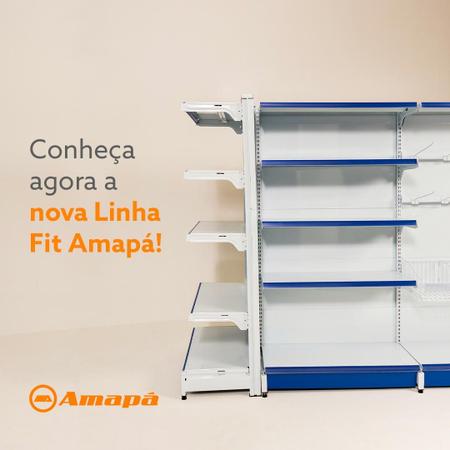 Imagem de Gondola Parede 202 Amapa FIT Kit 8 Metros 1 Canto Porta etiqueta Amarelo Amapá