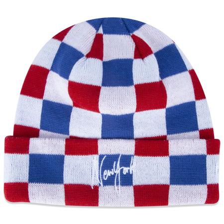 Imagem de Gorro New Era Xadrez Back To School Azul/Vermelho/Branco