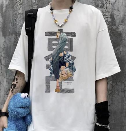Camiseta Estampada Goth Plus Size Moda Coreana Kawaii Y2K
