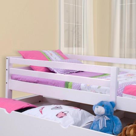 Imagem de Grade de Proteção para Cama Infantil Madeira Maciça Casatema Branco