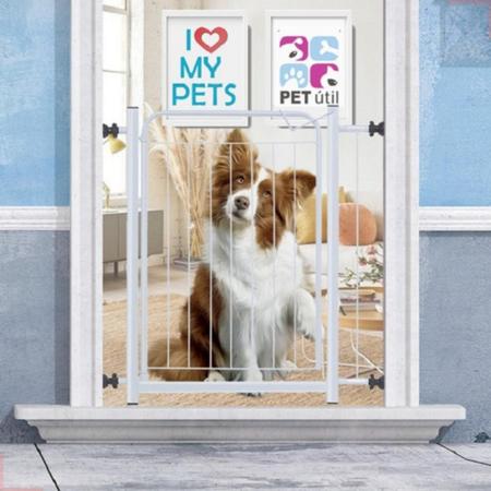 Imagem de Grade Portão Pet de Proteção 69 a 74 / 79 a 84 Cachorro Cães
