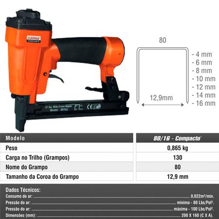 Imagem de Grampeador Compacto 80/16 com Empunhadura Anatômica Imeco 8000
