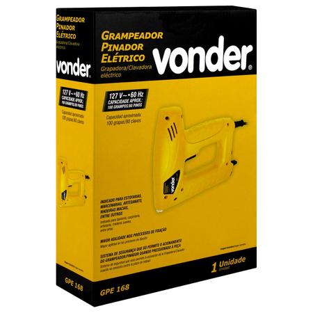 Imagem de Grampeador Pinador Eletrico Vonder Gpe 168 Profissional 110v