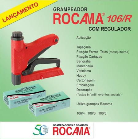 Imagem de Grampeador Rocama 106R Com Regulagem Manual Tapeceiro