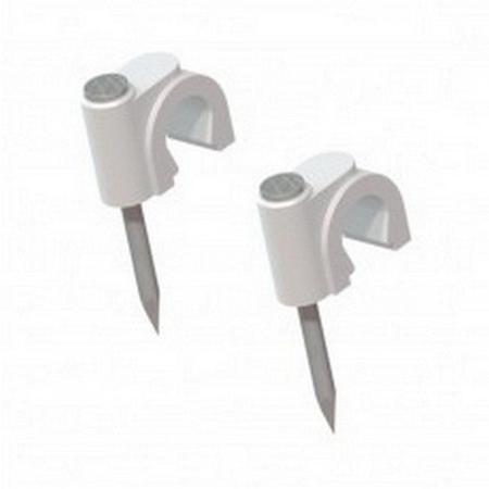 Imagem de Grampo Para Fio Sforplast Coaxial 10 Branco 2,5X25Mm Com 100 Pecas