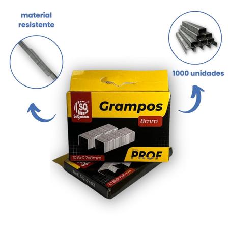 Imagem de Grampos 8mm Grampeador Pinador Tapeceiro Profissional 5000