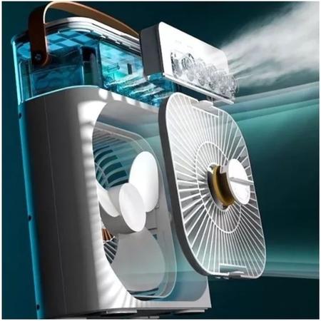 Imagem de Grande Turbo Ventilador Climatizador Portátil com Umidificador De Ar efeito ar condicionado USB