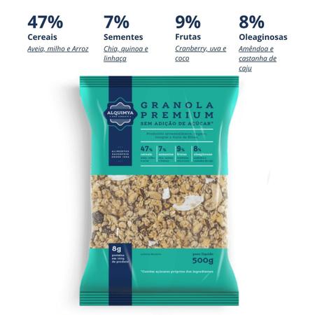 Imagem de Granola Premium Sem Açúcar 1 Kg Castanhas Amêndoas E Frutas