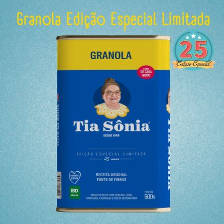 Imagem de Granola Tradicional Lata Edição Especial Tia Sônia 500 gr