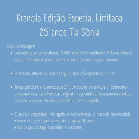 Imagem de Granola Tradicional Lata Edição Especial Tia Sônia 500 gr