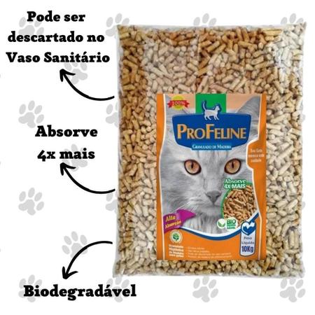 Imagem de Granulado de Madeira para Gatos 10kg Pró Feline