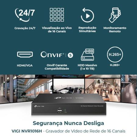 Imagem de Gravador De Video De Rede 16 Canais Tp-Link Vigi Nvr1016H