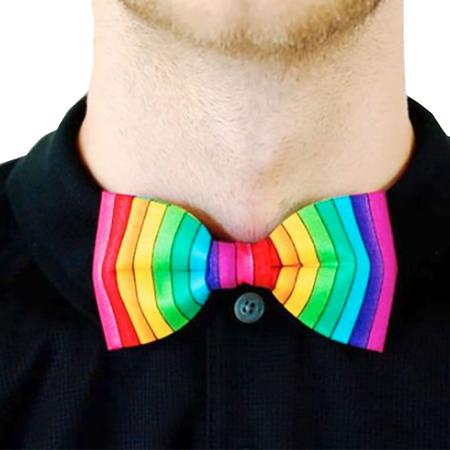 Imagem de Gravata Borboleta Rainbow Arco-Íris LGBT