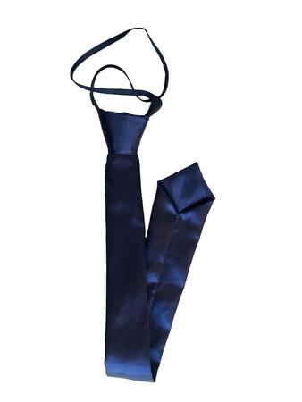 Imagem de Gravata Slim Adulto Masculina Azul Marinho Com Nó Pronto De Zíper