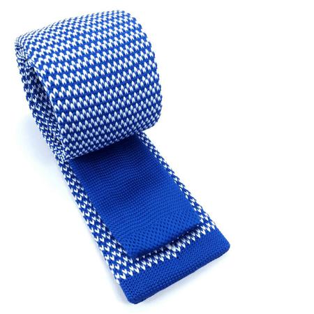 Imagem de Gravata Slim Crochê Azul Trabalhada Premium