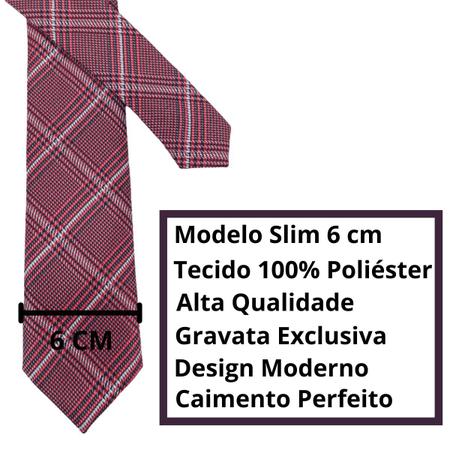 Gravata Slim Xadrez Vermelha e Preta - O Gravateiro - Gravatas, Acessórios  e Moda Masculina