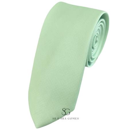 Imagem de Gravata verde menta tecido trabalhado para padrinhos e eventos