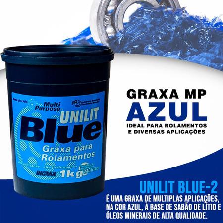 Graxa Azul para Rolamentos e Mancais Unilit Blue-1Kg Ingrax