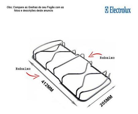 Imagem de Grelha Fogao  Electrolux s/pino  Lateral Roa3388 Unidade