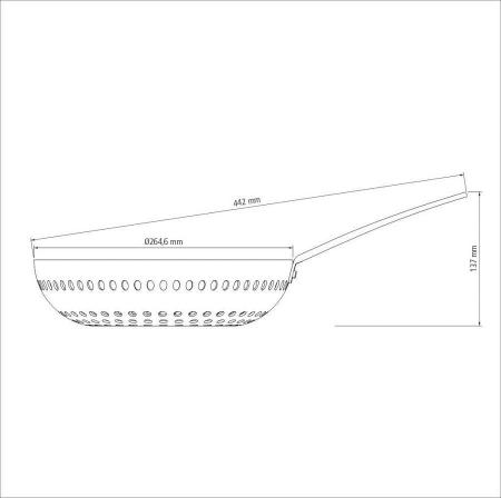 Imagem de Grelha Wok Furada Tramontina Churrasco em Alumínio Anodizado com Cabo 26 cm