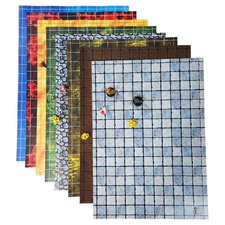 Jogo RPG Battle Grid, 61 cm x 91 cm dupla face