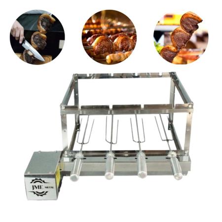 Imagem de Grill 4 espetos para Churrasqueiras Grill 100 INOX Bivolt