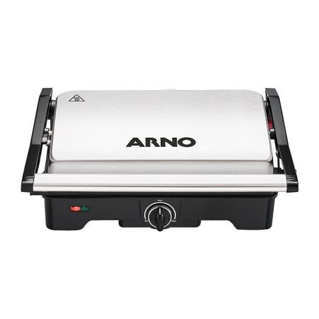 Imagem de Grill Arno Dual Gnox, 1100W, Capacidade 4 Hamburgueres, Inox - 110V