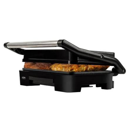 Imagem de Grill Elétrico Mallory Asteria Compact Inox Preto- 127V 