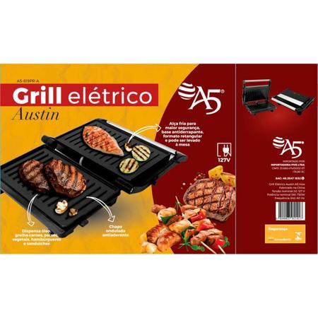 Imagem de Grill Elétrico Sanduicheira 2 Chapas Antiaderente 110Volts