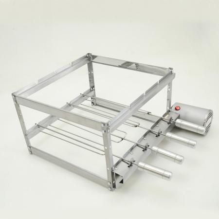 Grill Inox Churrasqueira Elétrica Giratória 4 Espetos Bi Volts - Brasa Grill + 2 Espetos Picanha Imagem de Grill Inox Churrasqueira Elétrica Giratória 4 Espetos Bi Volts - Brasa Grill + 2 Espetos Picanha